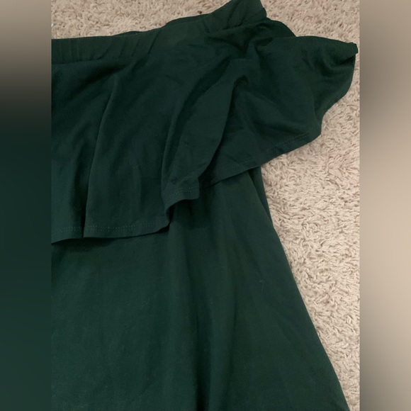 Emerald Green Off Shoulder Bodysuit - Picture 2 of 2